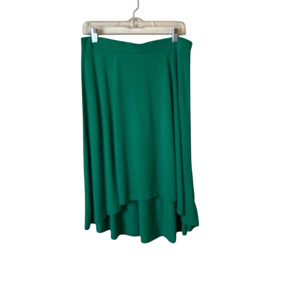 Faded Glory High-Lo  A-Line Elastic Waist Skirt Green Womens M (8-10) NWT - Picture 1 of 7